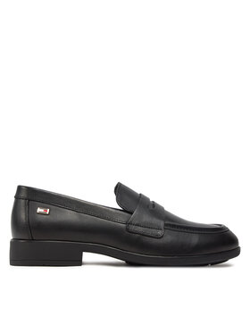 Tommy Hilfiger Tommy Hilfiger Loaferice Flag Leather Classic Loafer FW0FW08030 Crna