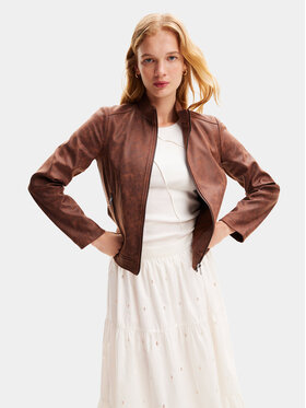 Desigual Desigual Giacca in similpelle Toronto 24SWEW12 Marrone Regular Fit