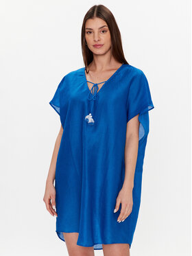 TWINSET TWINSET Plážové šaty 231LM2MAA Modrá Relaxed Fit