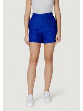 Desigual Desigual Szorty SHORT_LACE Niebieski Short Fit