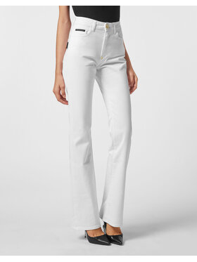 PHILIPP PLEIN PHILIPP PLEIN Džínsy 1071 Biela Bootcut Fit