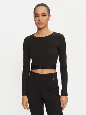 Calvin Klein Underwear Calvin Klein Underwear Блуза 000QS7217E Черен Slim Fit