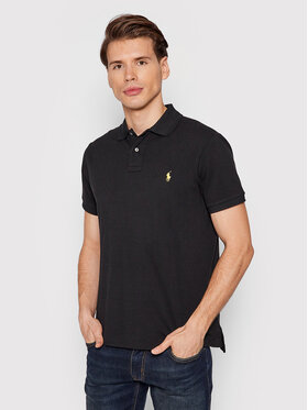 Polo Ralph Lauren Polo Ralph Lauren Тениска с яка и копчета Ssl 710853193001 Черен Slim Fit