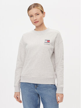 Tommy Jeans Tommy Jeans Mikina Graphic Flag DW0DW17328 Sivá Boxy Fit