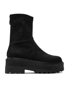 Calvin Klein Jeans Calvin Klein Jeans Členková obuv Flatform Zip Mg Ss YW0YW01602 Čierna