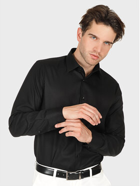 Evenemen Evenemen Koszula PLAIN SAP Czarny Slim Fit