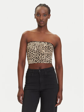 Noisy May Noisy May Top Avery 27034321 Hnedá Slim Fit