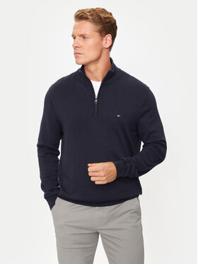 Tommy Hilfiger Tommy Hilfiger Pulover Essential MW0MW37331 Bleumarin Regular Fit