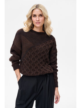 blue shadow blue shadow Sweter Cavo Brązowy Regular Fit