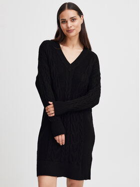 b.young b.young Džemper haljina 20813524 Crna Relaxed Fit
