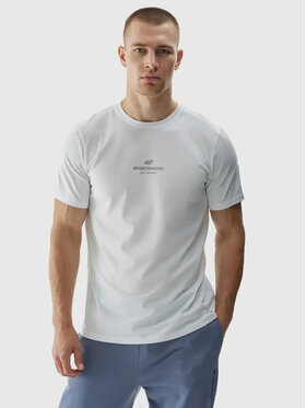 4F 4F T-shirt 4FWAW24TTSHM1585-10S Bianco Standard Fit