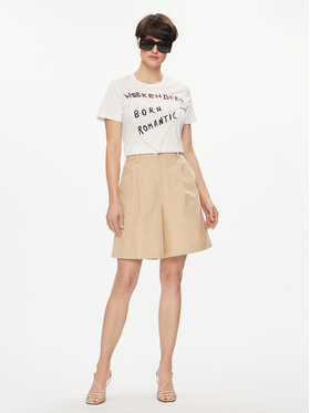 Weekend Max Mara T-shirt Nervi 2415971051 Bijela Regular Fit