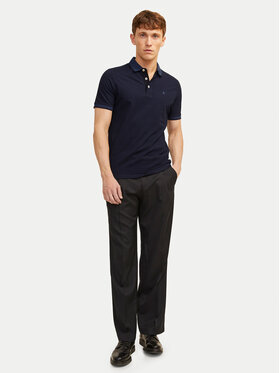 Jack & Jones Jack & Jones Тениска с яка и копчета Paulos 12136668 Тъмносин Slim Fit