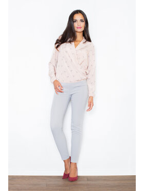 FIGL FIGL Dámske nohavice M328 Sivá Regular Fit