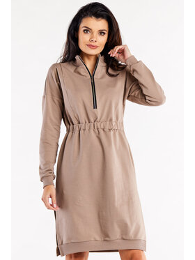 Infinite You Infinite You Úpletové šaty M322 Hnedá Basic Fit