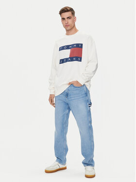 Tommy Jeans Tommy Jeans Džemperis ar kapuci Big Flag DM0DM19222 Balts Relaxed Fit