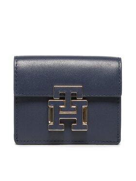 Tommy Hilfiger Tommy Hilfiger Malá dámská peněženka Push Lock Leather Wallet AW0AW14344 Tmavomodrá