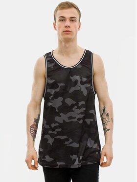 Urban Classics Urban Classics T-Shirt Camo Mesh Tanktop Dark Camo TB2065 M Czarny Regular Fit