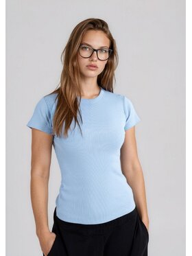 DKaren Sport DKaren Sport Bluzka EQ33 Niebieski jasny Classic Fit