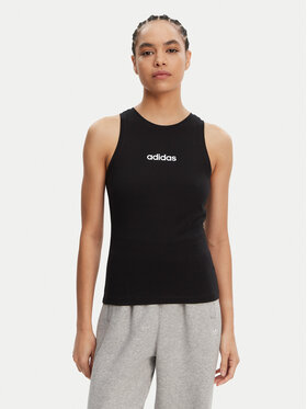 adidas adidas Топ Essentials Linear JC5798 Чорний Slim Fit