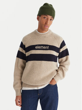 Element Element Pulover 2000s RIB CR ELYSW00128 Bej Regular Fit