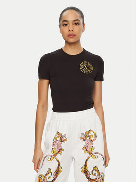 Versace Jeans Couture Versace Jeans Couture Тишърт 78HAHT00 Черен Regular Fit