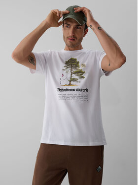 4F 4F T-Shirt OVERLAND Biały Regular Fit