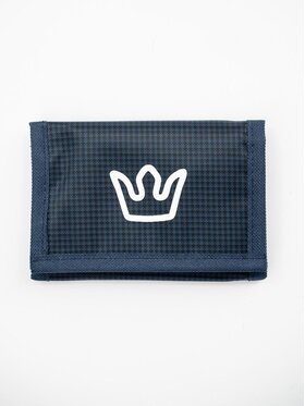 Jigga Wear Jigga Wear Portfel męski Materiałowy Portfel SPORTOWY ZAMYKANY Granatowy Jigga Wear Simple Crown uni Granatowy