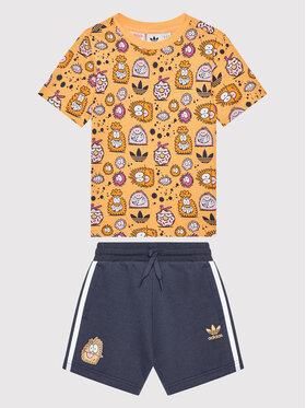 adidas adidas Completo t-shirt e pantaloncini sportvi KEVIN LYONS HF7551 Arancione Regular Fit