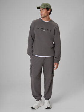 4F 4F Spodnie dresowe NIGHT RUN Szary Regular Fit