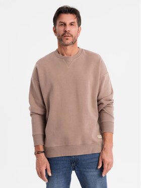 Ombre Ombre Mikina OU-SNBC-0104 Hnědá Loose Fit