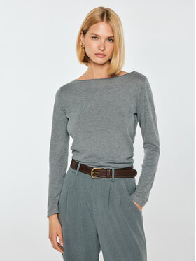 BIG STAR BIG STAR Sweter MARIETA Szary Basic Fit
