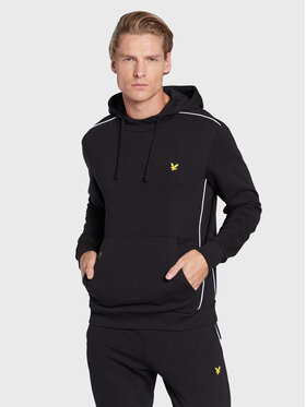 Lyle & Scott Lyle & Scott Bluza Contrast Piping ML1482OGSP Czarny Slim Fit