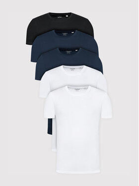 Jack&Jones Jack&Jones Komplet 5 t-shirtów Organic Basic 12191190 Kolorowy Regular Fit