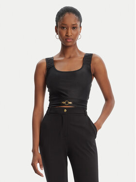 Just Cavalli Just Cavalli Top Crop Element 79PAM2A6 Čierna Slim Fit