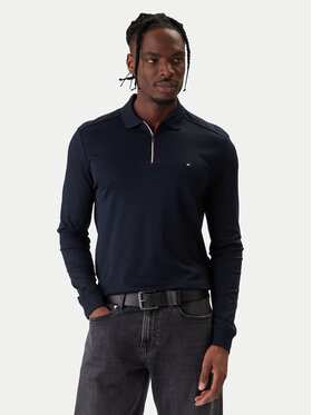 Tommy Hilfiger Tommy Hilfiger Тениска с яка и копчета MW0MW42808 Тъмносин Regular Fit