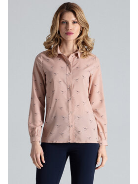 FIGL FIGL Košile M284 Růžová Regular Fit
