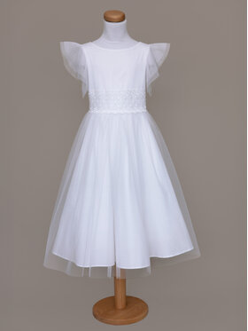 SLY SLY Sukienka 5SM-09A Biały Comfortable Fit