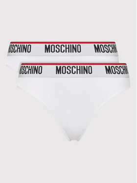 MOSCHINO Underwear & Swim 2 pāru brazīliešu biksīšu komplekts 4745 9003 Balts