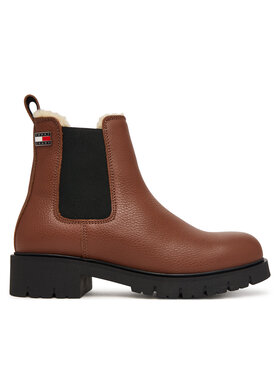 Tommy Jeans Tommy Jeans Jātnieku stila puszābaki Tjw Cleated Chelsea Boots Wl EN0EN03102 Brūns
