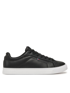 Tommy Hilfiger Tommy Hilfiger Sneakers Icon Court Pinperf Lth FM0FM05483 Negru