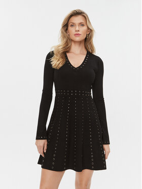 TWINSET TWINSET Úpletové šaty 232TT3173 Černá Regular Fit