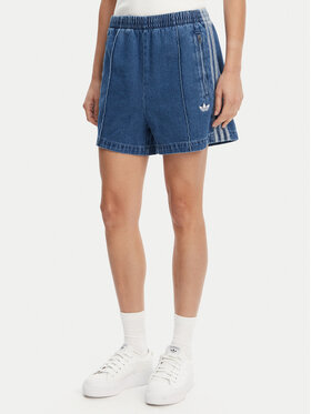 adidas adidas Pantaloni scurți de blugi adicolor Denim Firebird JD2562 Albastru Loose Fit