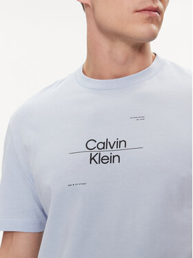 Calvin Klein T-shirt Line Logo K10K112489 Plava Regular Fit