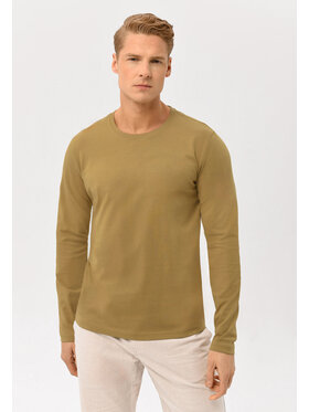 Volcano Volcano Longsleeve L-HALS Beżowy Regular Fit