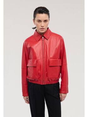 Trussardi Trussardi Kurtka skórzana R366A000735N016 Czerwony Regular Fit