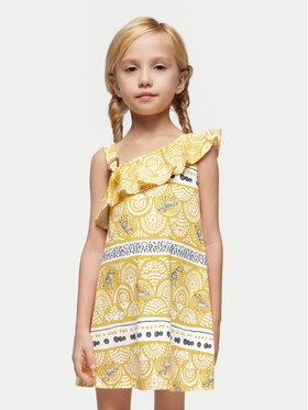 Mayoral Mayoral Лятна рокля 3951 Жълт Regular Fit