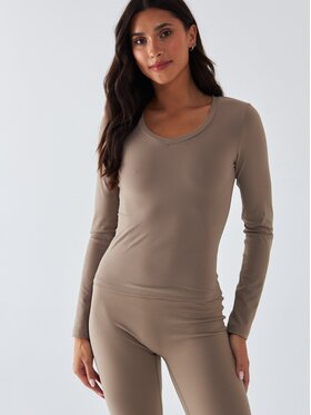 BeShaped BeShaped Longsleeve Morning Dew Beżowy Shaping Fit