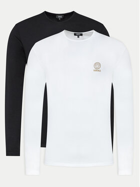 Versace Versace Σετ 2 Μπλούζες Μακρυμάνικες AU10197 Έγχρωμο Slim Fit