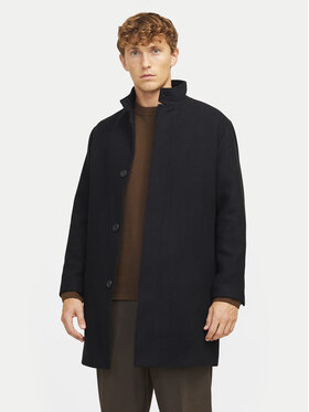 Jack&Jones Jack&Jones Vlnený kabát Wilson 12259449 Čierna Regular Fit